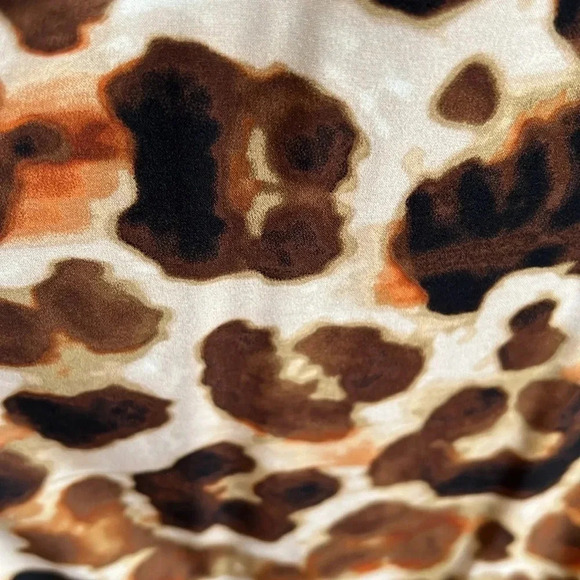 Calvin Klein Animal Print Tie-Shoulder Maxi Dress with Drawstring Elastic Waist - Picture 8 of 16